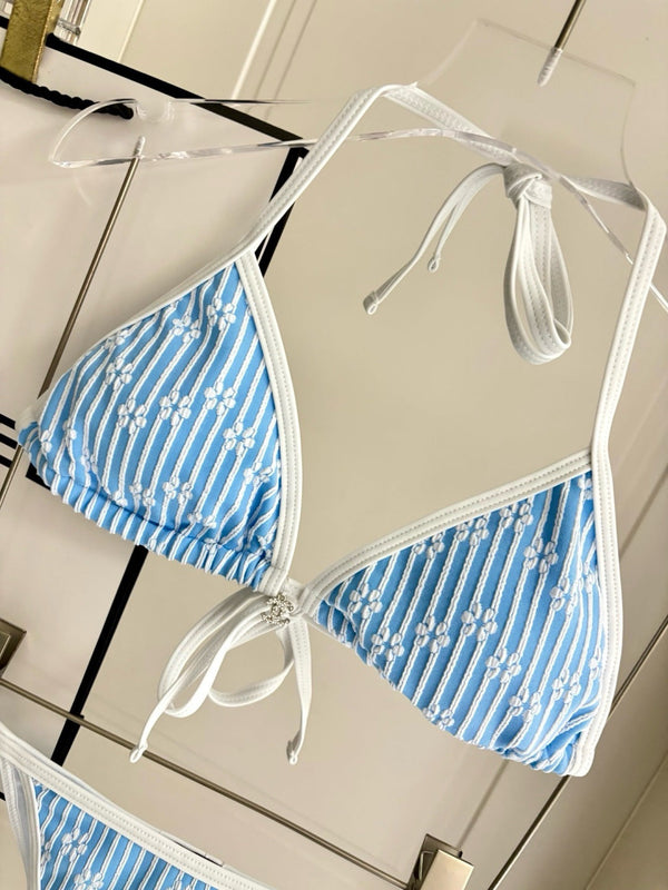 CC Bikini Set in Floral Print Blue 289857