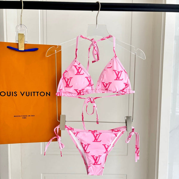 LV Monogram Print Bikini Pink in Polyamide 178589