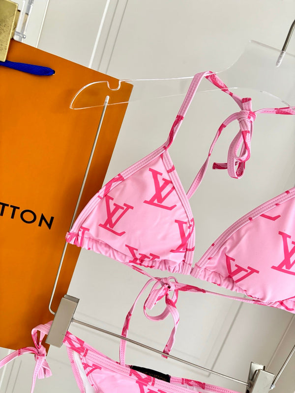 LV Monogram Print Bikini Pink in Polyamide 178589