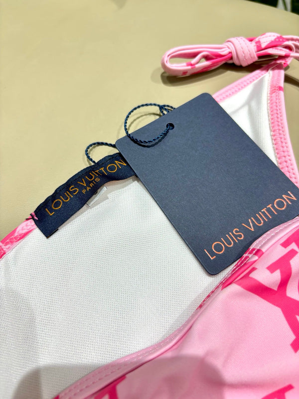 LV Monogram Print Bikini Pink in Polyamide 178589