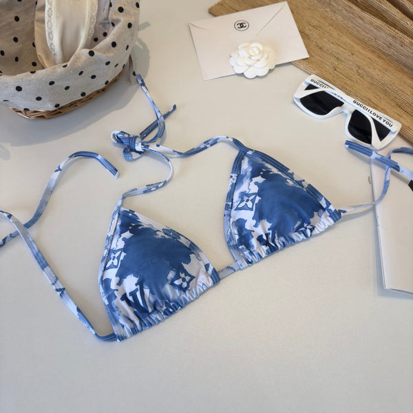 LV Patterned Bikini Blue White in Polyamide 164551