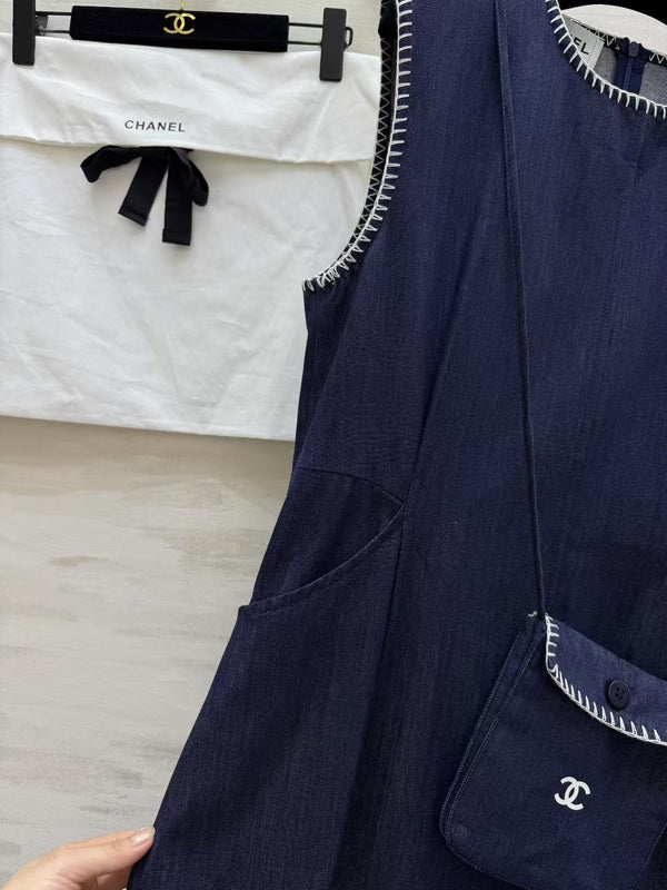 CC 26 Vintage Dress Navy Blue in Denim 388987