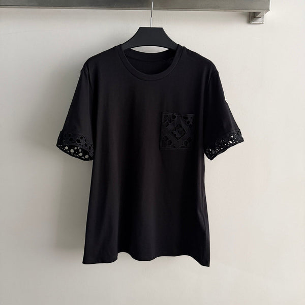 Moncler 26 Short-Sleeve T-Shirt Black in Cotton 387831