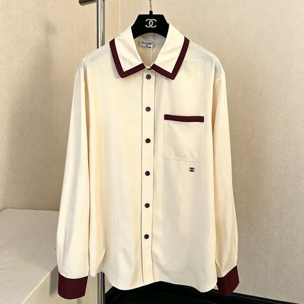 CC 2026 Long-Sleeved Shirt Light Yellow Soie Silk 300784