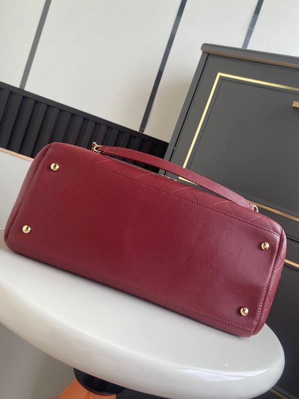 CC Tote Bag 39cm Burgundy Caviar Cowhide