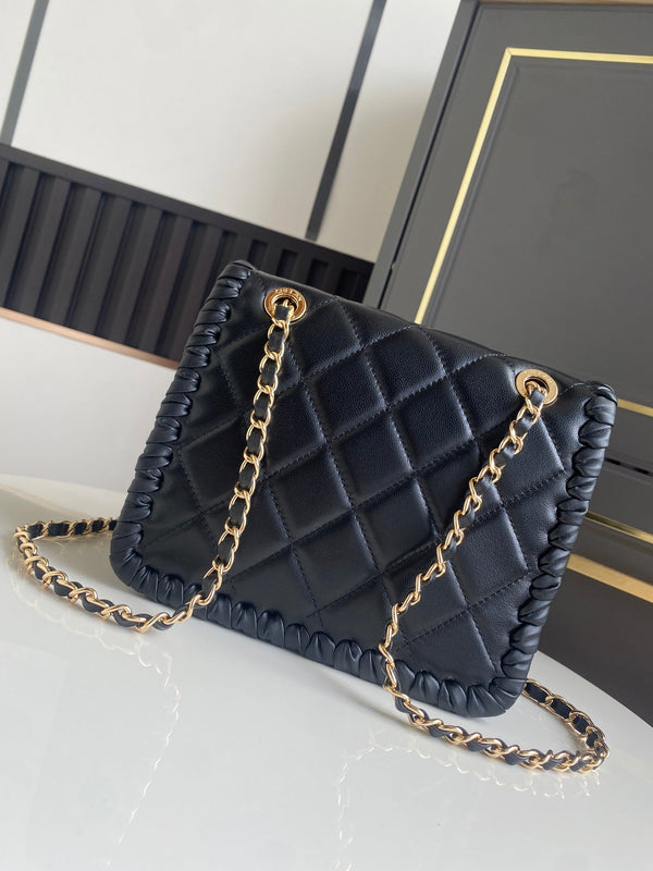 CC Flap Bag 15cm Black Lambskin