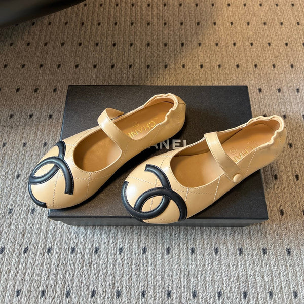 CC 26s Coco Beach Mary Jane Flats Begie Cowhide