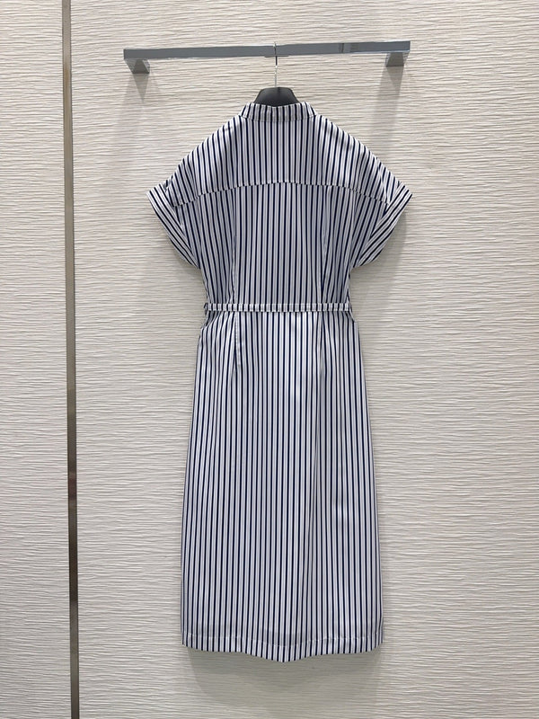 CD 2026 Dress Navy Blue mix White Polyester 392132
