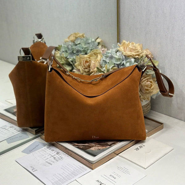CD 2026 Bag Brown 39cm Suede Leather 288379