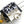 CC Flap Bag 21cm White Black Sequin Gold Hardware 157764