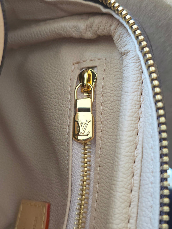 LV Monogram Zip Pouch 20cm Brown PVC & Leather Trim 292012