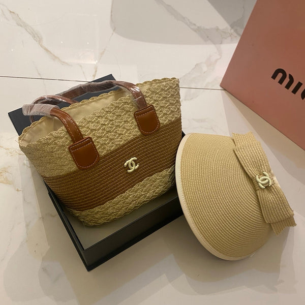 CC Tote Bag & Hat Set Plant Grass 210816