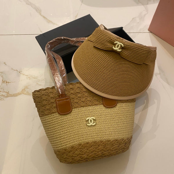 CC Tote Bag & Hat Set Plant Grass 210816