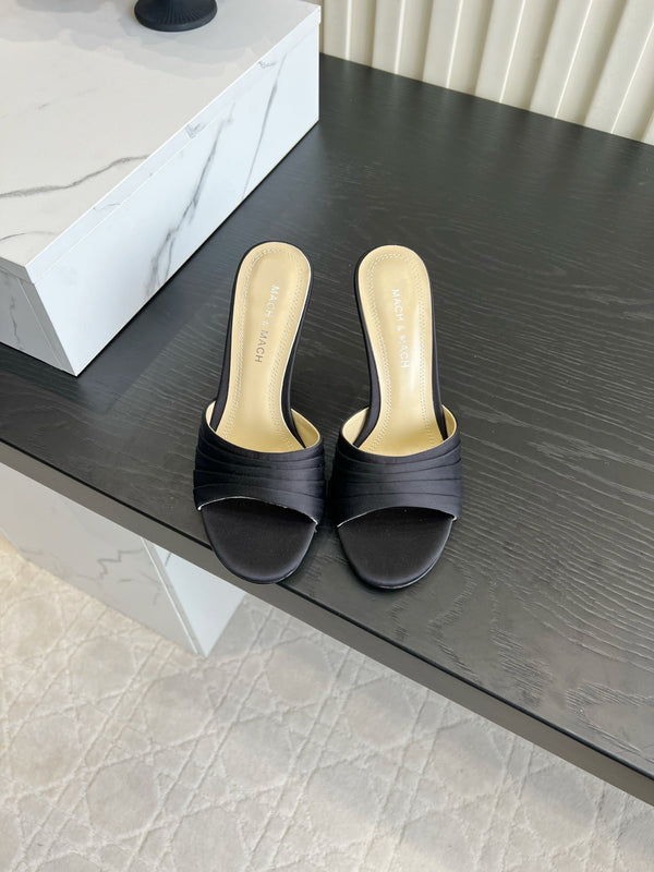 Mach Sandals 9.5cm Black Ombre Satin 851914