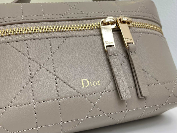 CD Cannage Vanity Chain Bag 19cm Grey Cowhide 158119