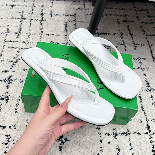 BV 26ss Thong Sandals 5cm White TPU Rubber 8584375