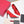 VLTN Revele Clear Strap Peep Toe Pumps 10.5cm Red Suede Leather 913098