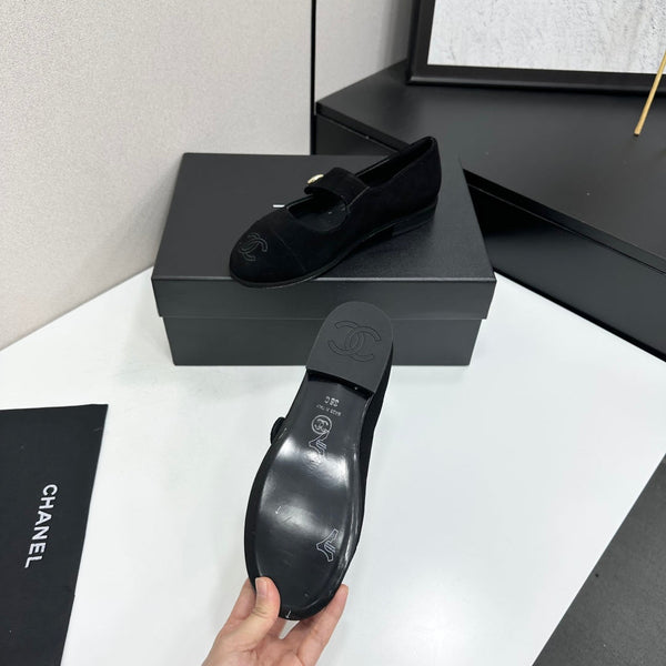 CC Mary Jane Flats Black Suede 925648