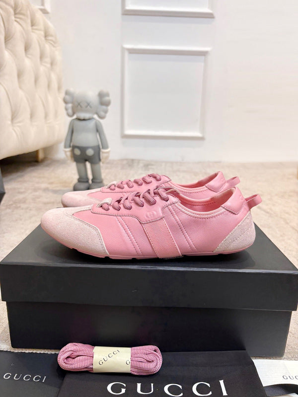GG Flex Sneakers Pink Leather Suede 929236