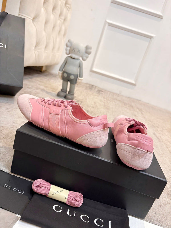 GG Flex Sneakers Pink Leather Suede 929236