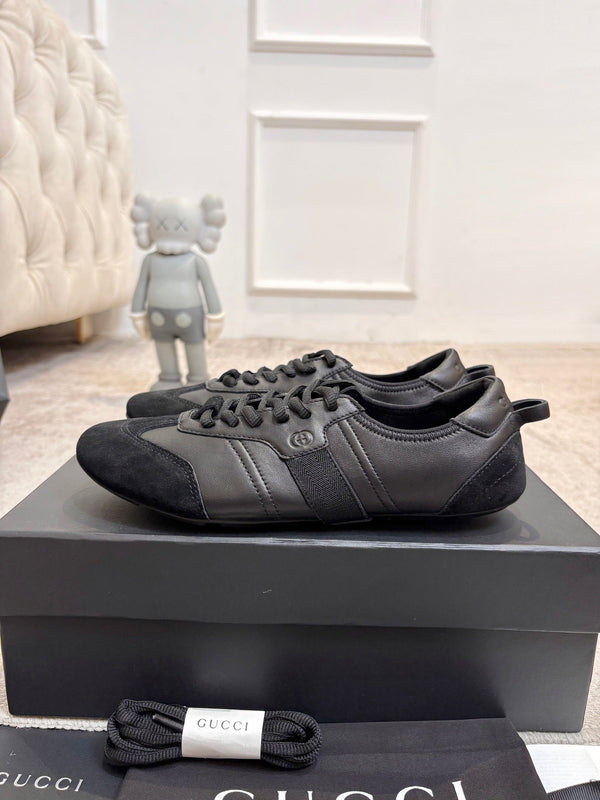 GG Flex Sneakers Black Leather Suede 929235