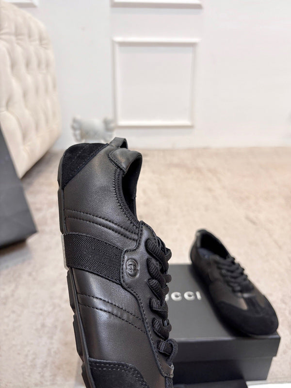 GG Flex Sneakers Black Leather Suede 929235