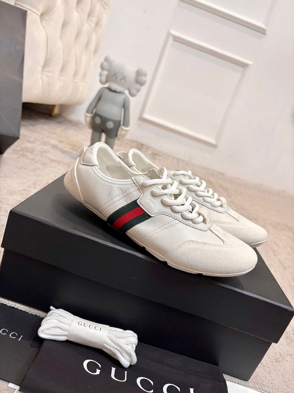 GG Flex Sneakers White Leather Suede 929234