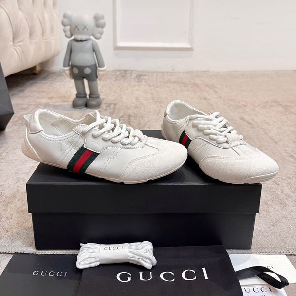 GG Flex Sneakers White Leather Suede 929234