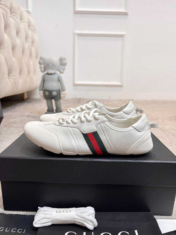 GG Flex Sneakers White Leather Suede 929234