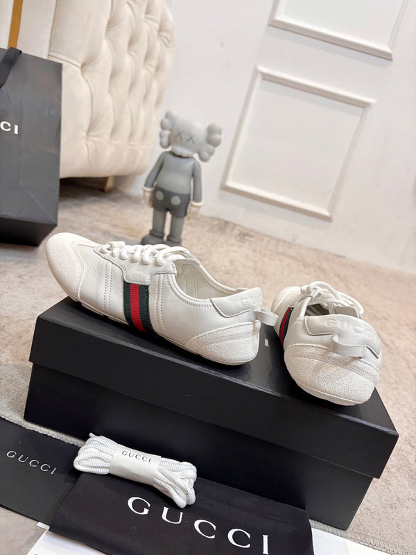 GG Flex Sneakers White Leather Suede 929234