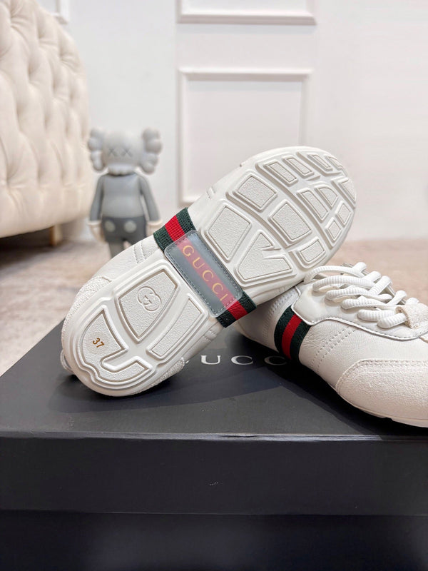 GG Flex Sneakers White Leather Suede 929234