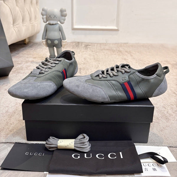 GG Flex Sneakers Grey Leather Suede 929233