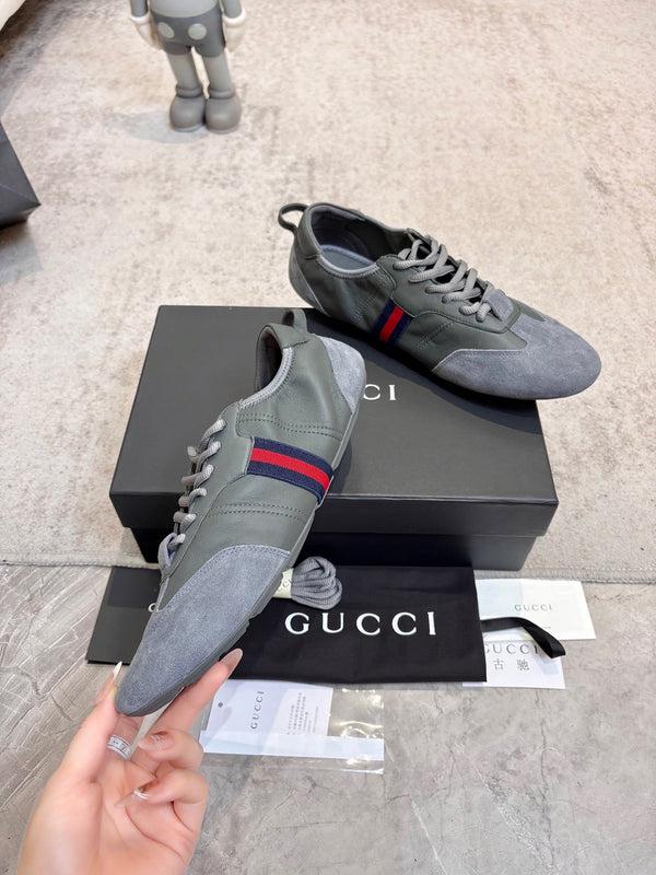 GG Flex Sneakers Grey Leather Suede 929233