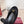 GG Lace-Up Ballet Flats Black Canvas Suede 929235