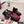 GG Lace-Up Ballet Flats Black Canvas Suede 929235