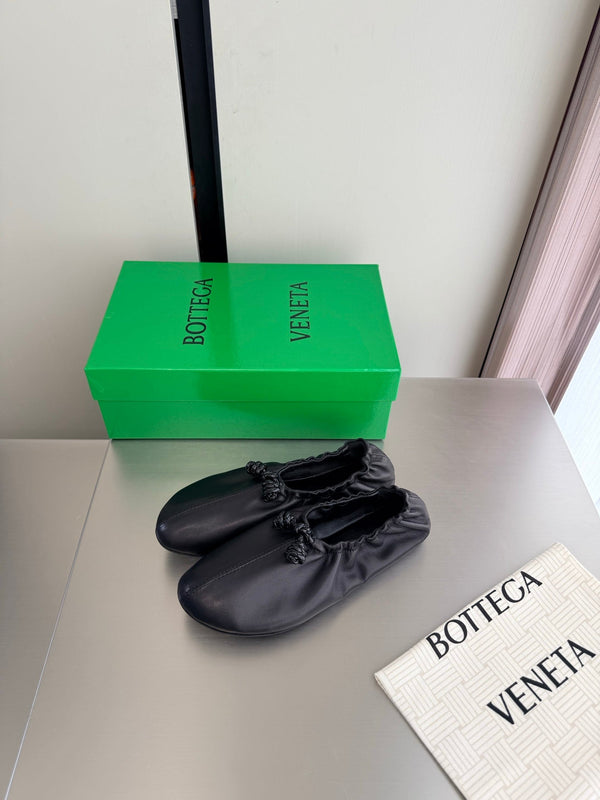 BV Fantasmina Ballerina Flats Black Leather 929581
