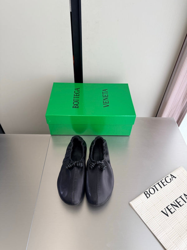 BV Fantasmina Ballerina Flats Black Leather 929581