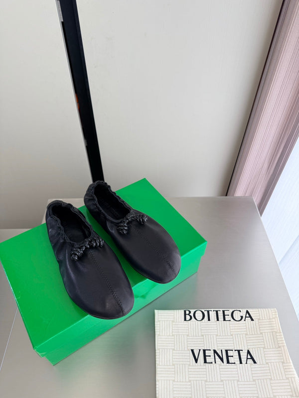 BV Fantasmina Ballerina Flats Black Leather 929581