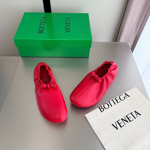 BV Fantasmina Ballerina Flats Red Leather 929580