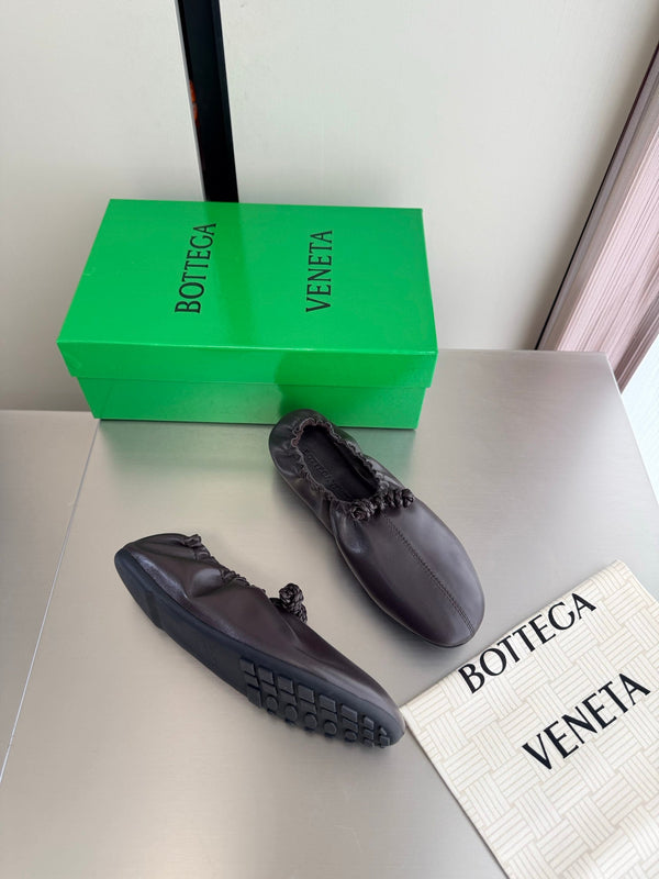 BV Fantasmina Ballerina Flats Chocolate Leather 929579