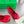 BV Fantasmina Knot Ballerina Flats Red Leather 929574
