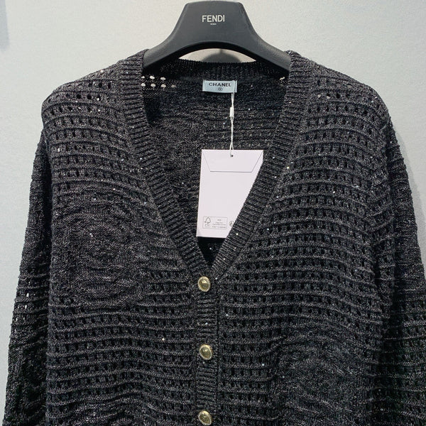 CC Floral Crochet Cardigan Cotton Blend 411503