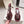 JC Crystal Bow Mule Sandals 5.5CM Burgundy Mesh Leather 930962