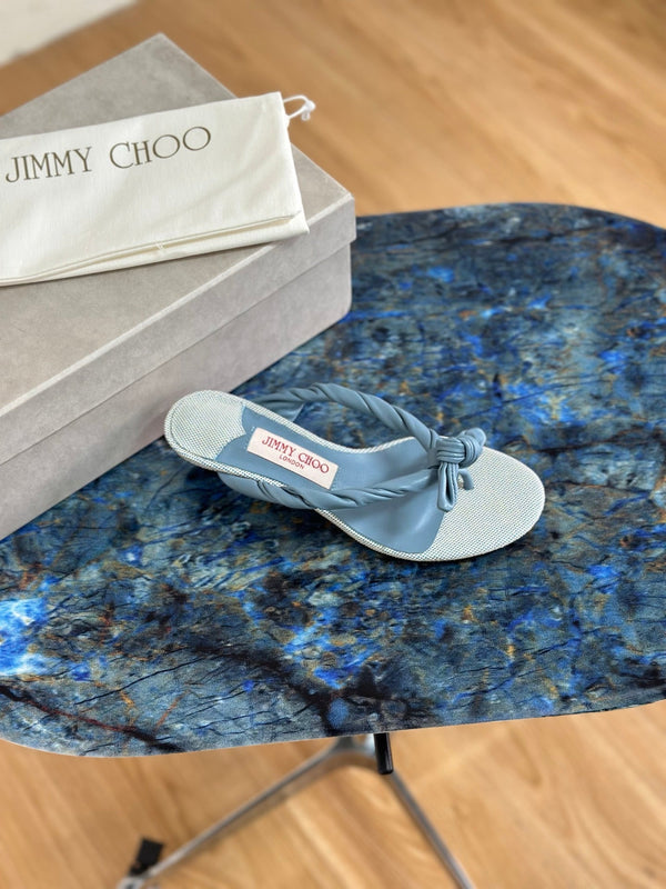 JC Liss 30MM Sandals Blue Leather 929067