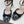 CD Oblique Bow Pearl Ankle Strap Pumps 3.5CM Grey Navy Embroidered Cotton 933313