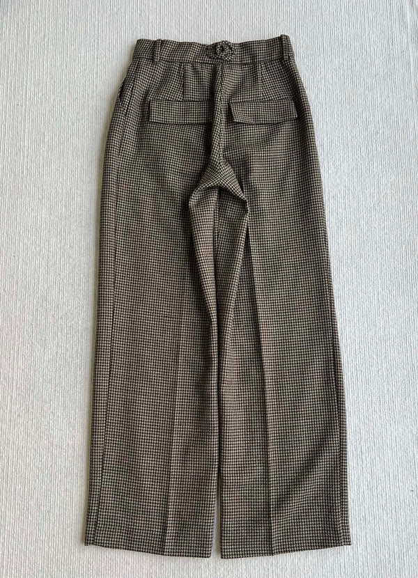 CC Straight Leg Trousers Brown Wool 412419