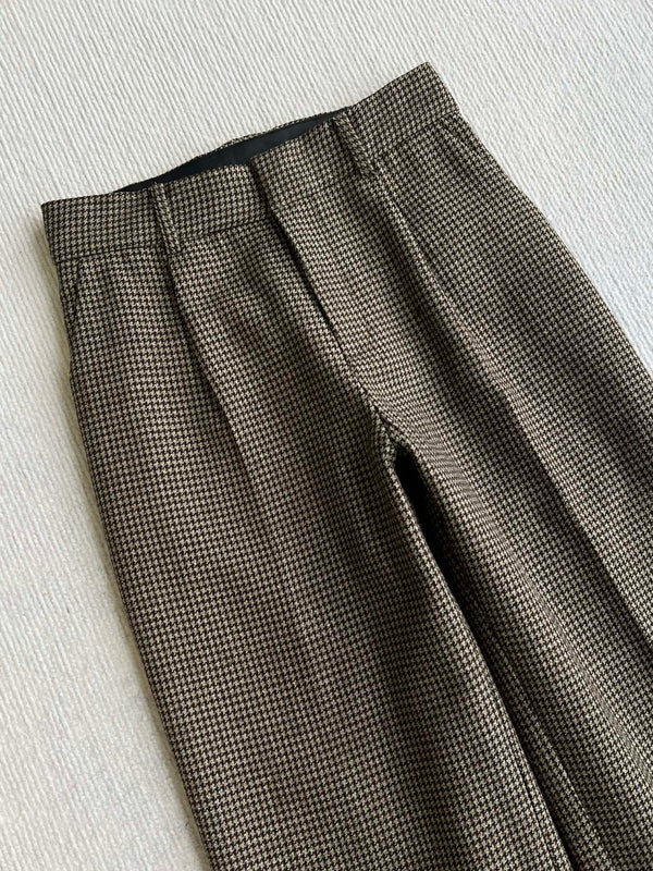 CC Straight Leg Trousers Brown Wool 412419