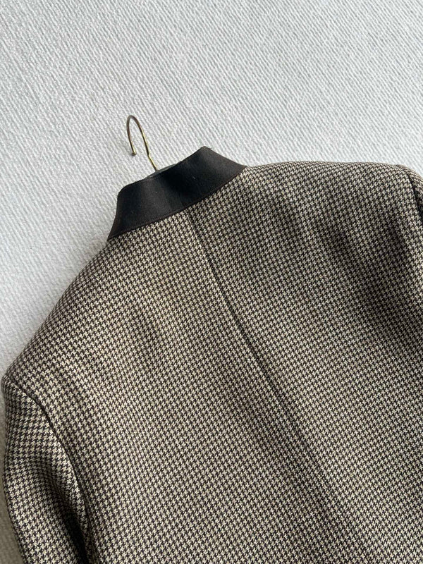 CC Cropped Jacket Metallic Buttons Wool 401206