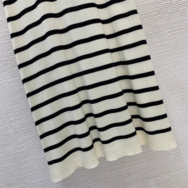 CC Striped Halter Knit Long Dress 411820