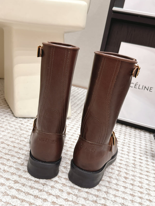 CC 26 Vintage Engineer Boots Brown Leather 930518